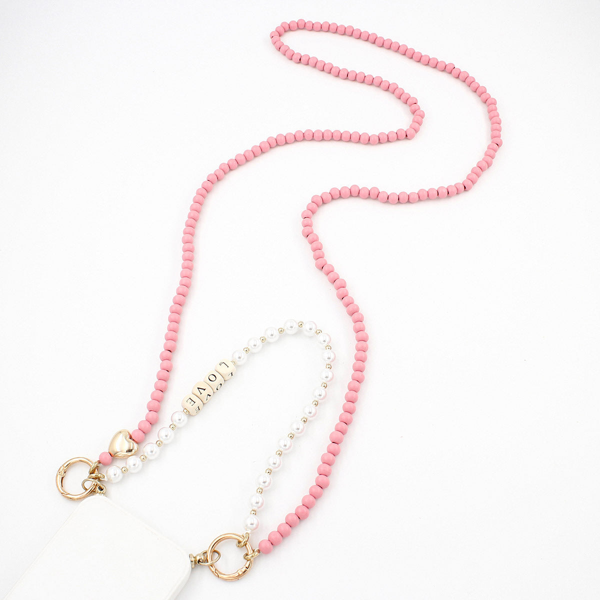 Autumn And Winter Wooden Bead Bag Chain Letter Double Layer