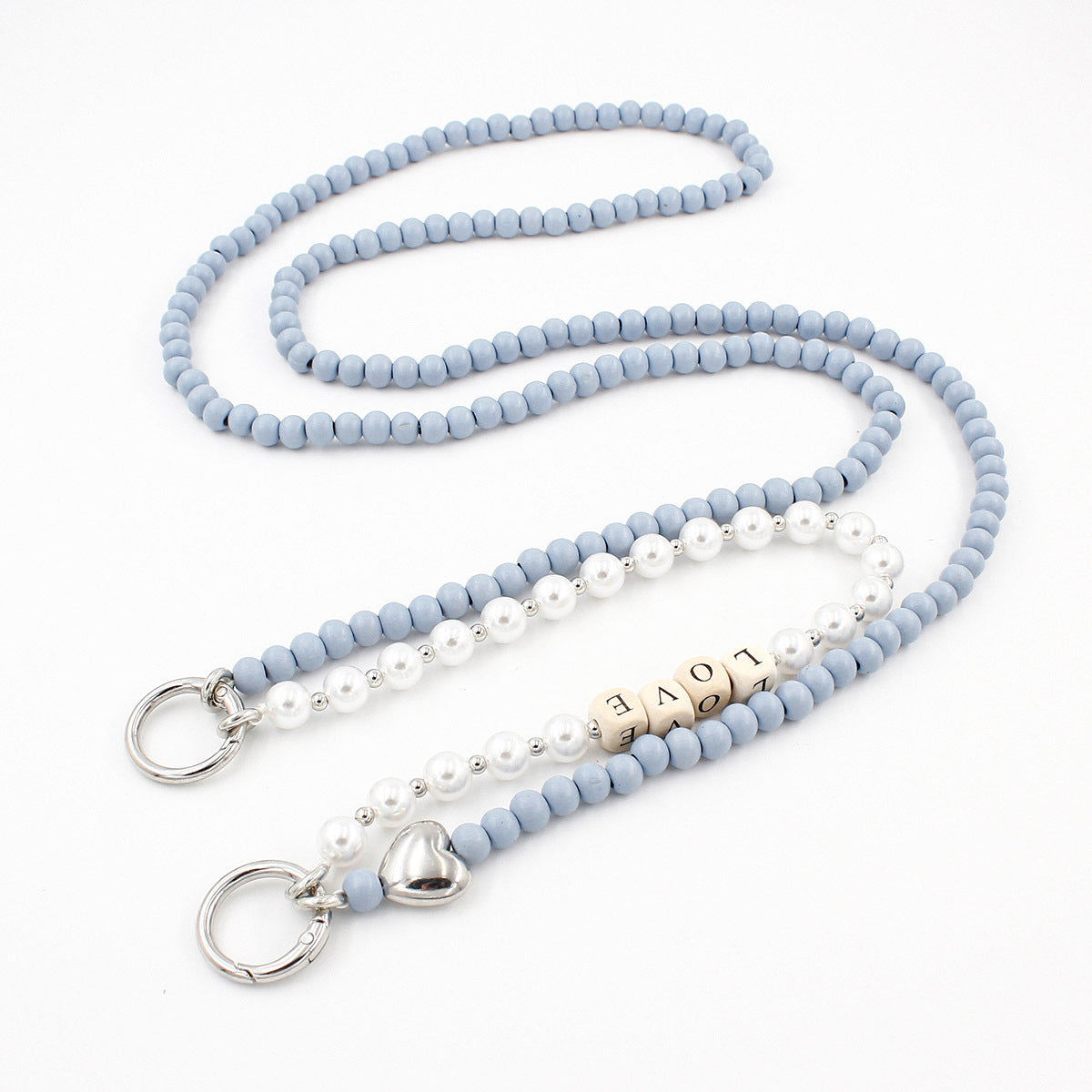 Autumn And Winter Wooden Bead Bag Chain Letter Double Layer