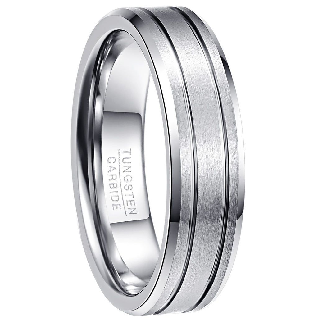 6mm Width Men Women Tungsten Ring